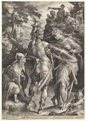 Minerva und Merkur bewaffnen Perseus, 1604