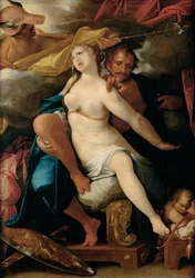 Venus und Mars von Merkur gewarnt, ca. 1586