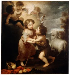 Christus und Johannes der Täufer als Kinder