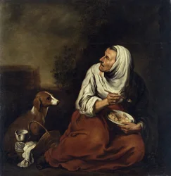 Alte Frau mit Hund