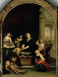 Die heilige Elisabeth von Ungarn pflegt die Kranken und Aussätzigen, ca. 1671-74