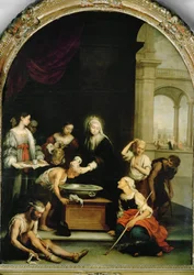 Die heilige Elisabeth von Ungarn heilt die Aussätzigen