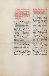 Missale: Fol. 171v: Musik für Alleluja usw. zu Beginn von Ostern, 1469