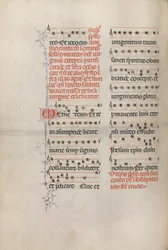 Missale: Fol. 181v: Musik für verschiedene gewöhnliche Gebete, 1469