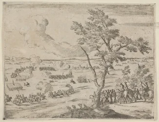 An der Spitze einer Schweizer Armee konfrontiert Francesco I. d