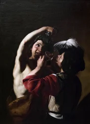 Bacchus und ein Trinker