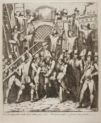 Ein Gotteslästerer bricht sich beim Übersteigen der Mauern zum Vatikan am 6. Juli 1809 das Bein