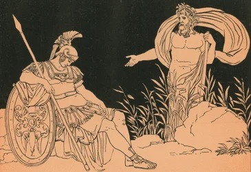 Aeneas und Tiber