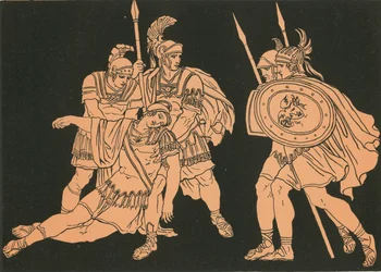 Aeneas und der Körper von Lausus