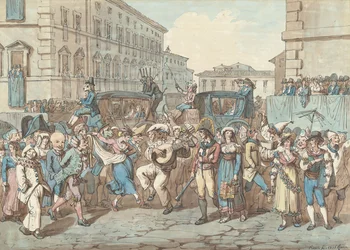Karneval in Rom, Illustration für Römische Trachten und Bräuche