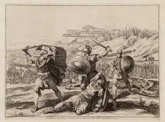 Kampf der Horatier und der Curiatier (Radierung)