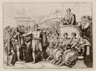 Coriolanus aus Rom verbannt