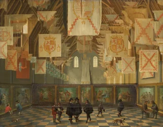 Der Ridderzaal des Binnenhofs während der Großen Versammlung von 1651