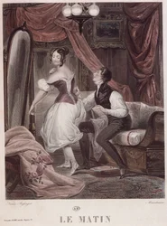 Morgen, graviert von Leon Mauduison, aus dem Buch 