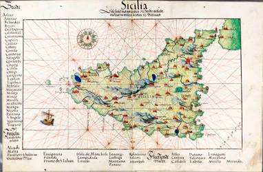 Karte von Sizilien