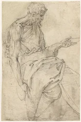 Johannes der Täufer sitzend