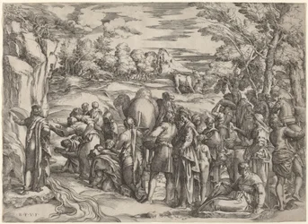 Moses schlägt auf den Felsen