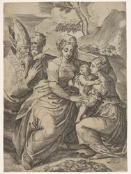 Madonna mit Kind und Heiligen nach Parmigianino