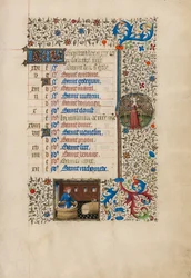 September Kalenderseite; Weinherstellung; Waage