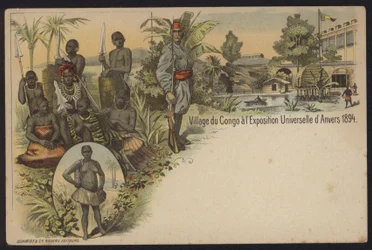 Kongolesisches Dorf auf der Exposition Internationale d