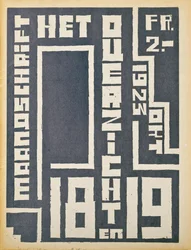 Titelblatt einer Ausgabe der Zeitschrift "Het Overzicht", 1923