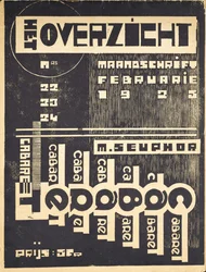 Titelblatt für die Zeitschrift "Het Overzicht", ca. 1921-1925