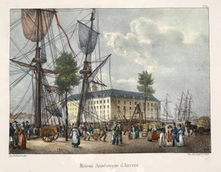 Hanseatisches Haus in Antwerpen, ca. 1895