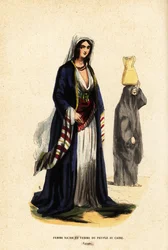 Reiche Frau und Frau des Volkes, Kairo, Ägypten
