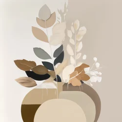 Abstrakte botanische Vase