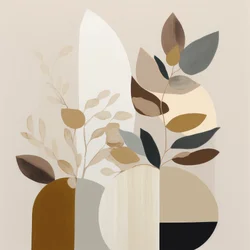 Modernes botanisches Abstrakt