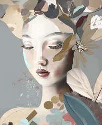 Gelassene Blumenfrau