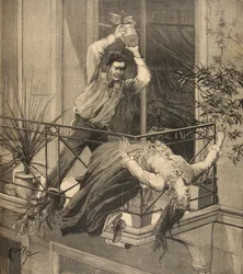 Eine von ihrem Sohn getötete Mutter, aus „Le Petit Parisien“, 20. September 1891