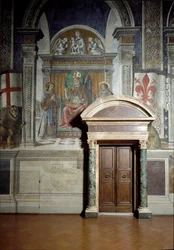 Heiliger Zenobius, Heiliger Laurentius und Heiliger Stephanus (Lilienhalle) (Fresko)