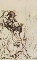 Studie für, Christi Einzug in Jerusalem
