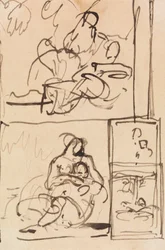 Studie für sitzende Figuren