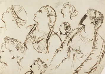 Studie von Frauenfrisuren