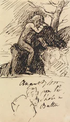 Studie einer sitzenden Figur