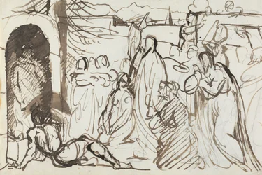 Studie der Auferstehung des Lazarus