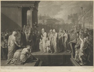 Agrippinas Landung in Brindisi mit der Asche des Germanicus