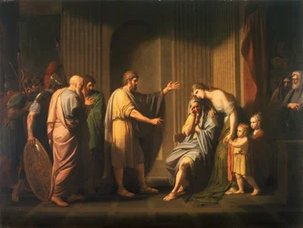 Kleombrotos wird von Leonidas II., dem König von Sparta, in die Verbannung geschickt