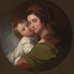 Die Frau des Künstlers Elizabeth und Ihr Sohn Raphael