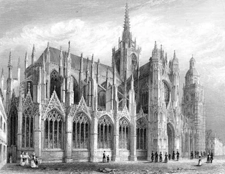Kathedrale von Evreux, Evreux, Frankreich, 1836