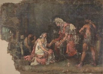 Sophonisba kniet vor Masinissa, Königin von Numidien