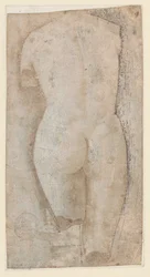 Skizze einer klassischen Skulptur des Venus Pudica Typs