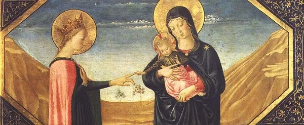 Die mystische Hochzeit der hl. Katharina (Detail)