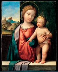 Madonna mit dem Kind - Benvenuto Tisi da Garofalo, Öl auf Holz
