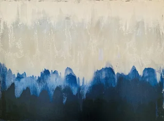 Nebelblaue Abstraktion