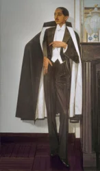 Maharaja Yeshwant Rao Holkar II. von Indore in westlicher Kleidung