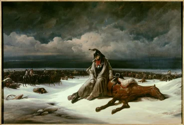 Rückzug aus Russland (1812). Gemälde von Bernard Edouard Swebach (1800-1870)