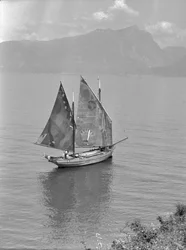 Segelboot im Bosporus, Türkei